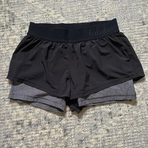 EUC Lululemon Shorts with compression liner